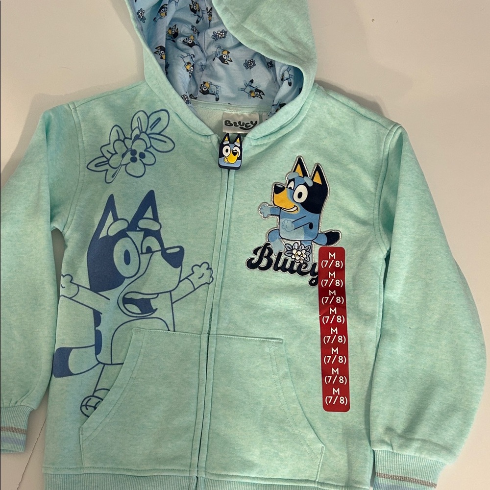 Kids Bluey Hoodie - Mint Green